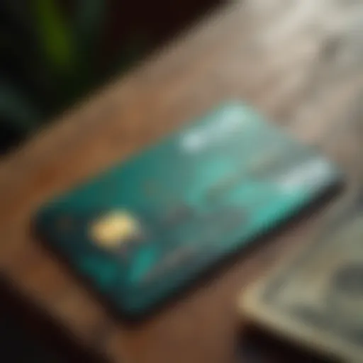 Credit card with a unique design symbolizing financial empowerment