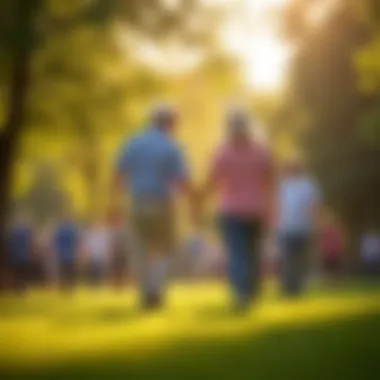 A vibrant community gathering in a sunny park.