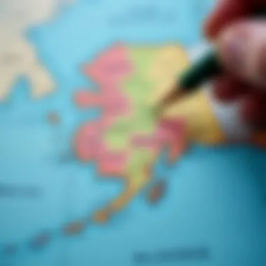 Map highlighting Alaskan regions for mortgage rates